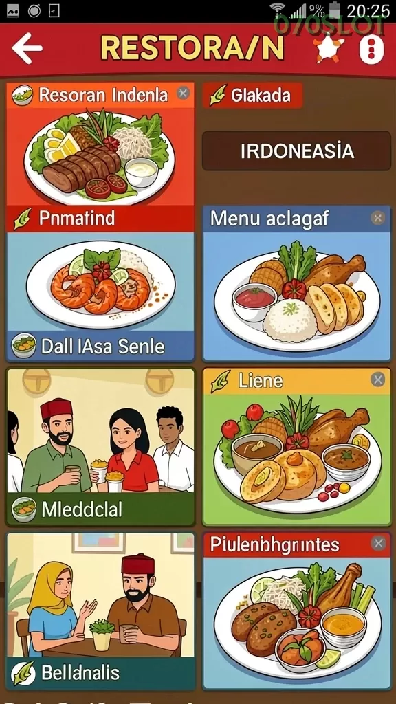 Cuplikan layar D06 — menu navigasi