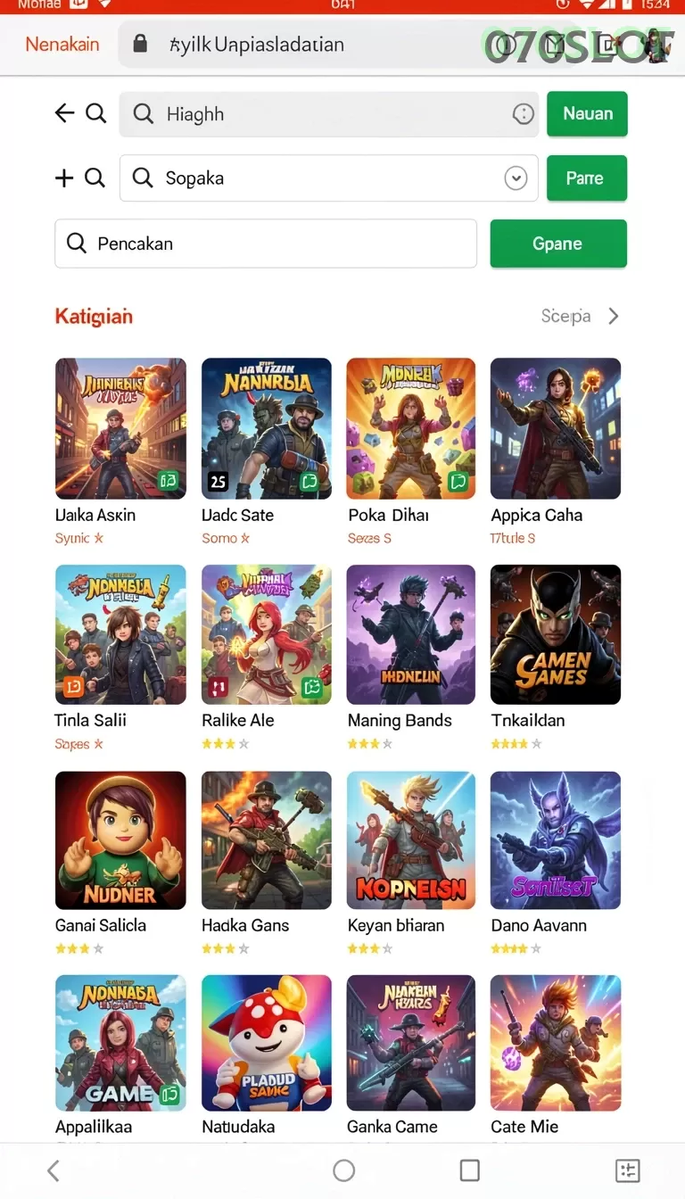 Cuplikan layar V988 — halaman utama